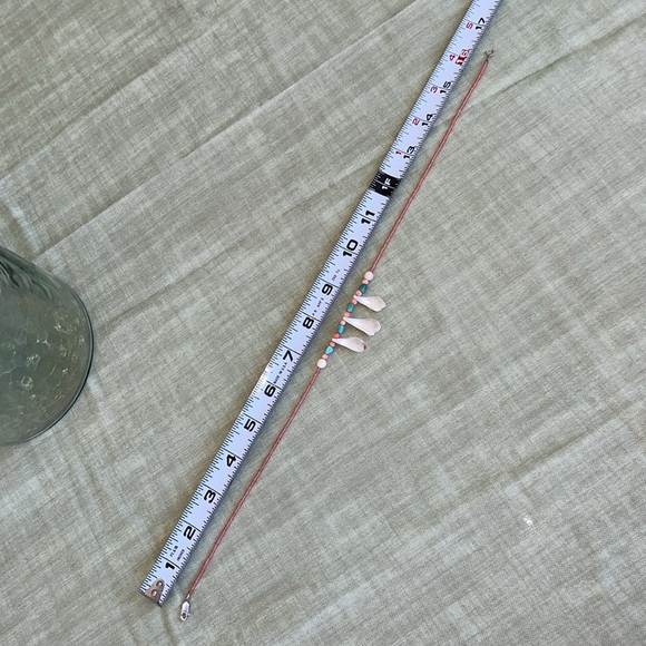 Artisian Handmade Mother of Pearl Carved Leaf Necklace - Picture 6 of 6